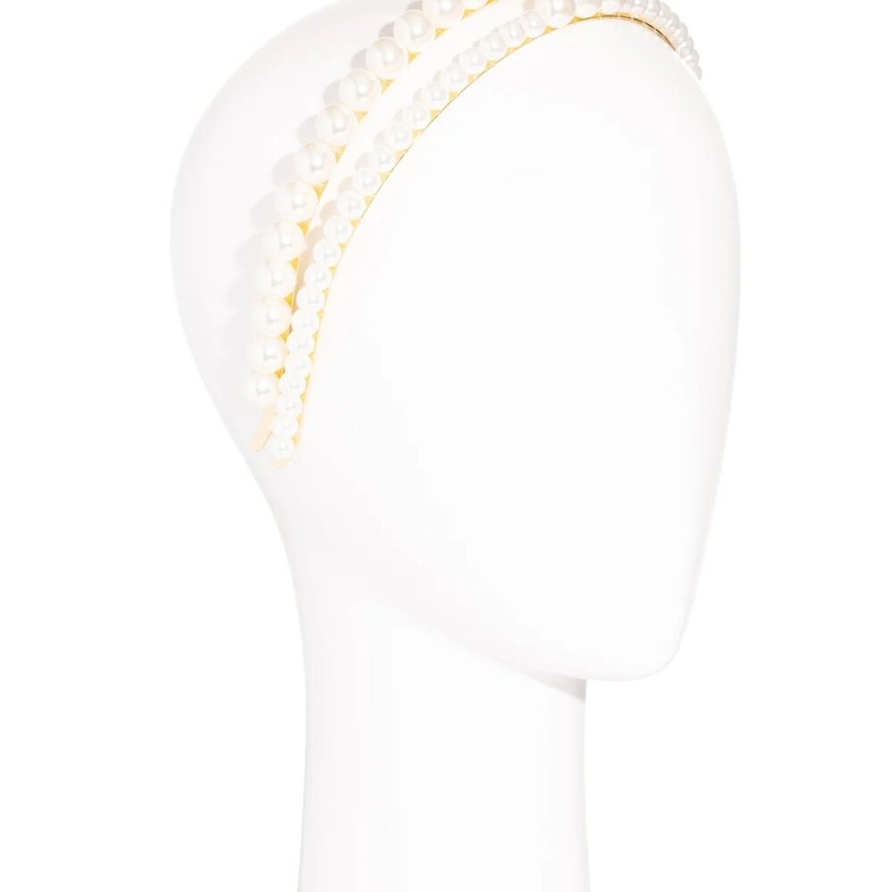 L Erickson/Neiman Marcus Pearly headbands, Set of 2, Gold Bands